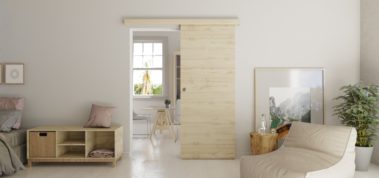 Porte coulissante en applique, coulicool, bricolage, porte, porte coulissante, grande surface, bois, porte bois, moderne, tendance, design, contour de porte, recouvrir dormants, nez de cloison