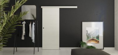 Porte coulissante en applique, coulicool, bricolage, porte, porte coulissante, grande surface, bois, porte bois, moderne, tendance, design, contour de porte, recouvrir dormants, nez de cloison