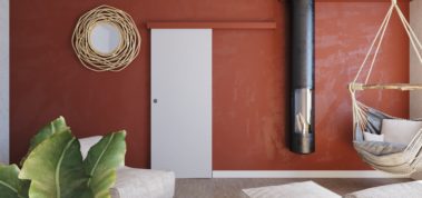 Porte coulissante en applique, coulicool, bricolage, porte, porte coulissante, grande surface, bois, porte bois, moderne, tendance, design, contour de porte, recouvrir dormants, nez de cloison