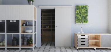 Porte coulissante en applique, coulicool, bricolage, porte, porte coulissante, grande surface, bois, porte bois, moderne, tendance, design, contour de porte, recouvrir dormants, nez de cloison